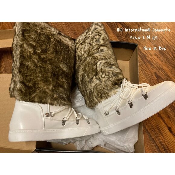 INC International Concepts Shoes - INC International Concepts Women White Winter Boot 8M US New In Box